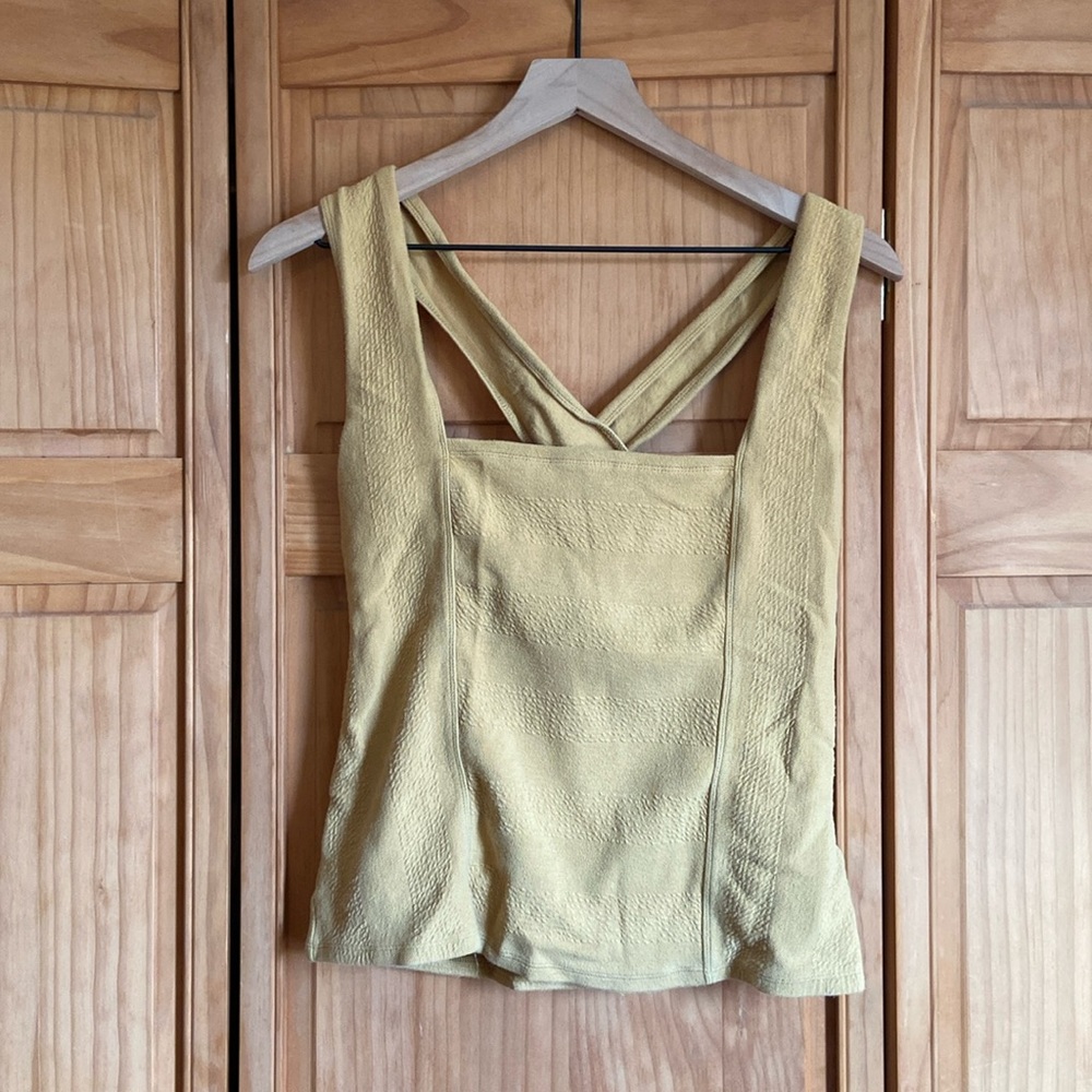 Maeve by Anthropology golden cotton tank